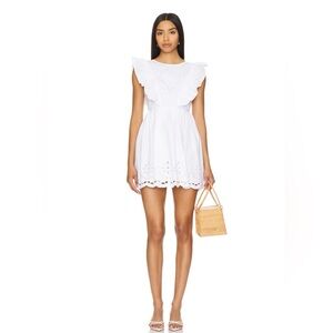 Tularosa White Eyelet Tess Mini Dress